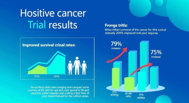Gambar diagram dan grafik tentang hasil positif terapi imun untuk kanker prostat.