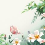Illustration of awareness for cervical health screenings with a peaceful garden backdrop, emphasizing importance of tests.