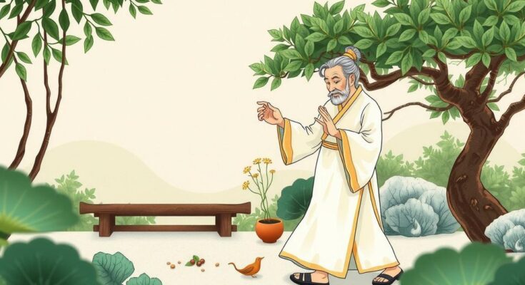 Ilustrasi peduli kesehatan lansia dengan pemeriksaan dini dan pengobatan alternatif di Tiongkok.