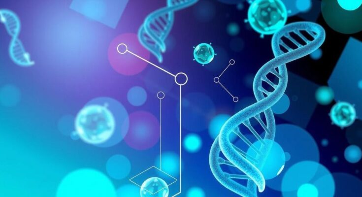 Grafis ilustrasi penelitian tentang deteksi risiko relaps kanker payudara dengan teknik ctDNA.