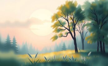 Ilustrasi yang menggambarkan pengaruh psikologis terhadap pertumbuhan kanker, dengan palet warna lembut sinkronisasi.
