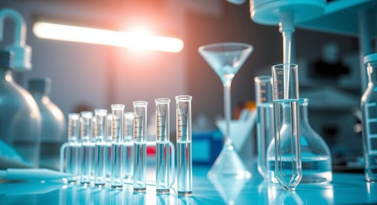 Uji darah inovatif untuk deteksi kanker dini, menonjolkan DNA tumor di suasana laboratorium yang cerah.