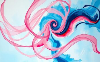 Ilustrasi yang menggambarkan tantangan kesehatan seksual pada wanita setelah kanker usus besar di latar belakang lembut.