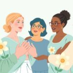 Ilustrasi dukungan organisasi komunitas untuk kesehatan perempuan penyintas kanker.