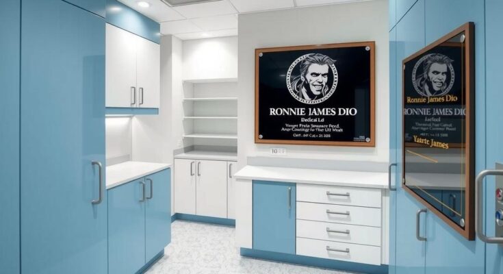 Ruang penyimpanan air liur untuk penelitian kanker di UCLA yang didedikasikan untuk Ronnie James Dio