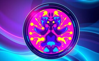 Gambar ilustrasi katarak seperti sinar X dengan warna cerah, menggambarkan teknologi medis yang modern dan analisis data.