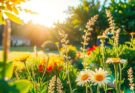 Raising awareness about sun protection and sunscreen use in a serene outdoor setting with bright sunlight.