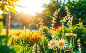 Raising awareness about sun protection and sunscreen use in a serene outdoor setting with bright sunlight.